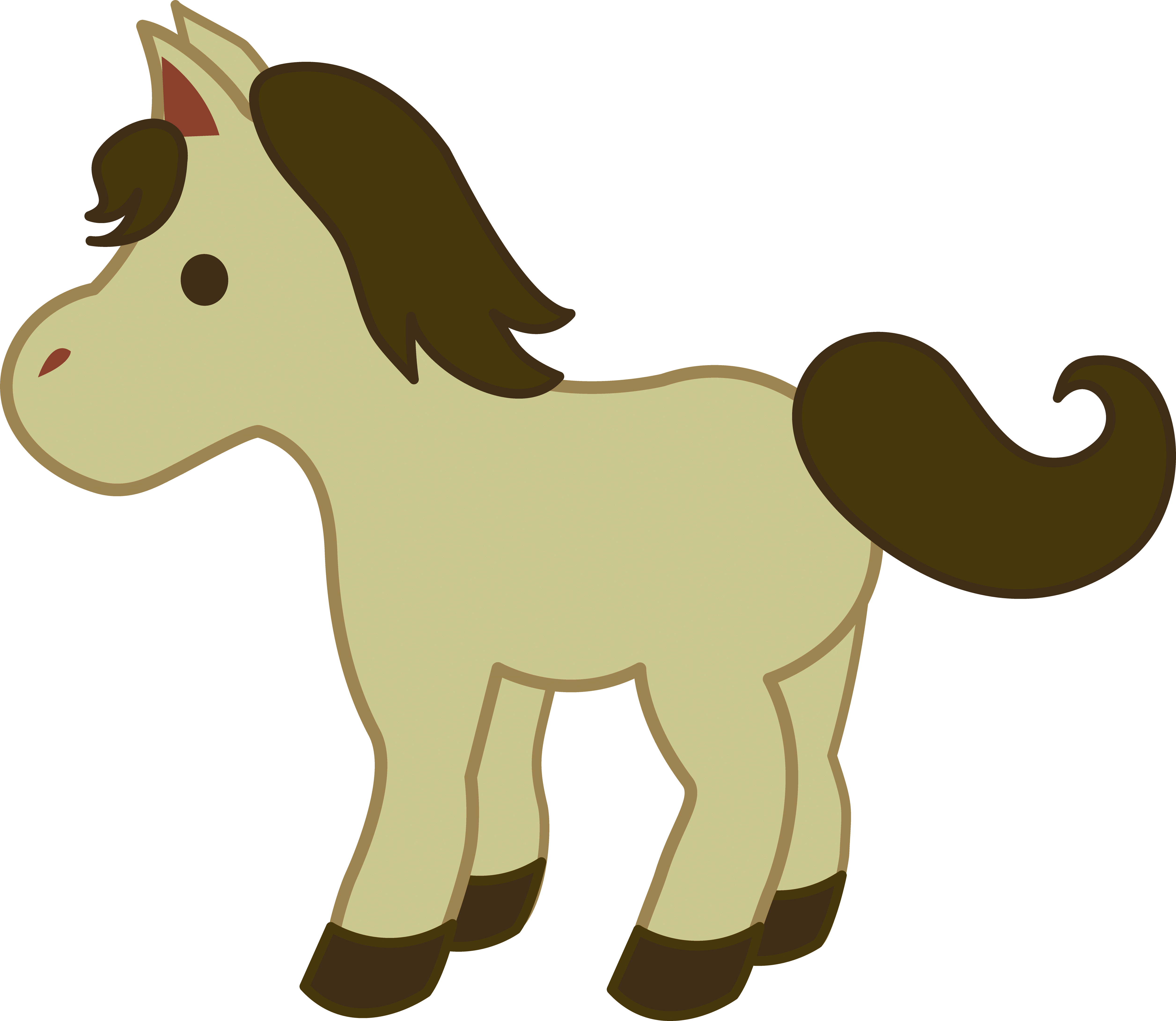 Free Baby Animal Clipart - Cute Horse Clip Art (5024x4362)
