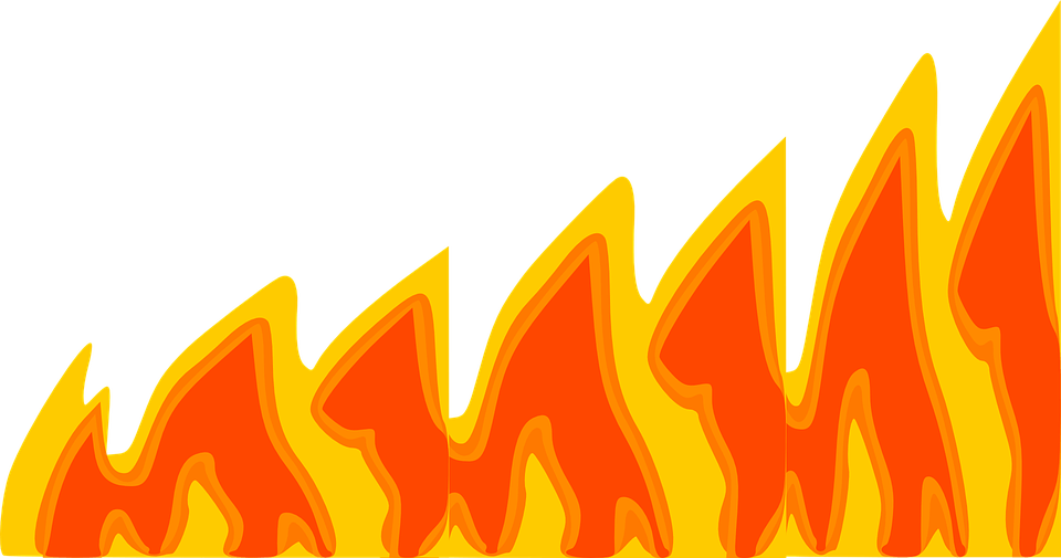 Fire Flames Hell Burn Bright Danger Flame - Hell Clipart (899x473)