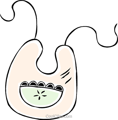 Baby Bib Royalty Free Vector Clip Art Illustration - Baby Lätzchen Clipart (470x480)