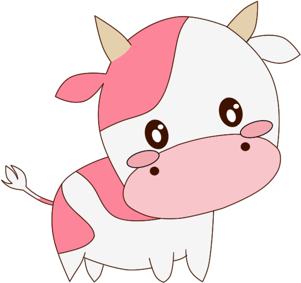 Cute Chibi Cow Drawing - Chibi Cow (900x776)