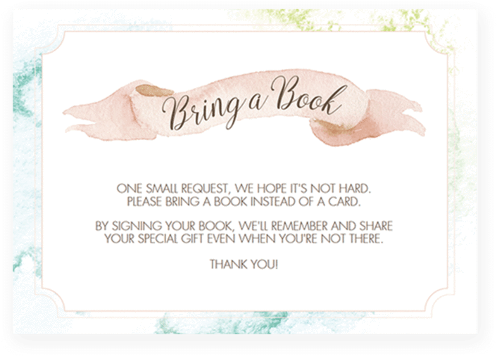 Watercolor Baby Bring A Book Card Printable Png V 1525458984 - Watercolor Baby Bring A Book Card Printable Png V 1525458984 (819x1024)