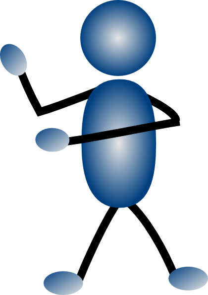 Coach Man Stick Clip Art At Clker - Stick Figure Pink (420x594)