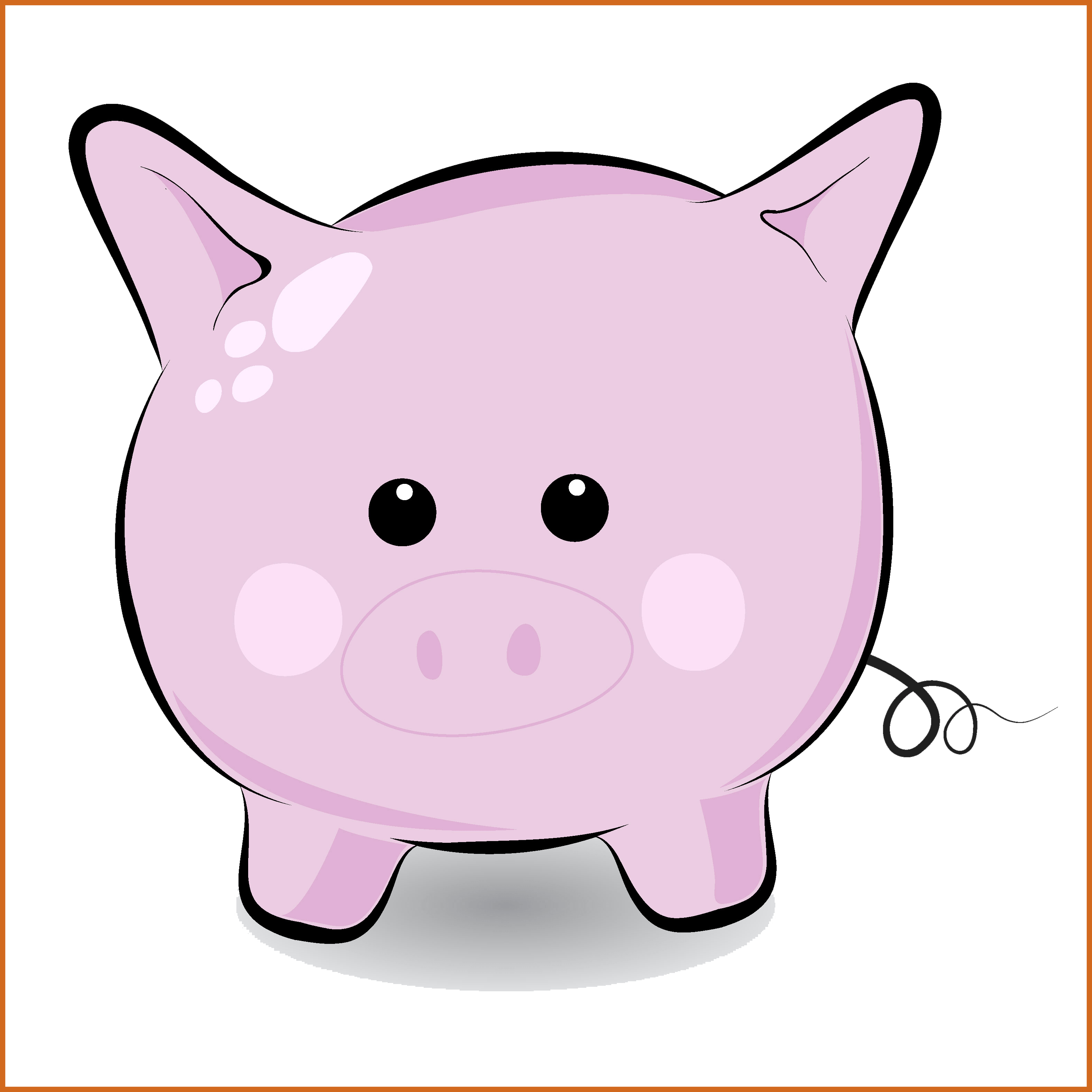Marvelous Image Result For Cute Pig Drawing Stencils - Clip Art (3155x3155)