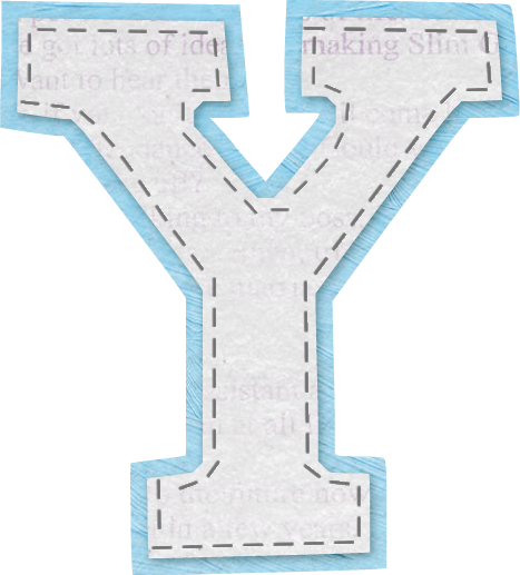 Letras Mayúsculas Rosadas Y Celestes Para Un Baby Shower - Letras De Baby Shower Y (467x517)