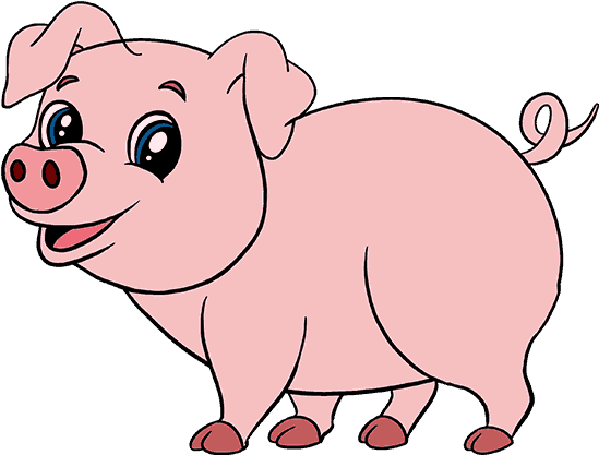 How To Draw Cartoon Pig - Cartoon Picture Of Pig (678x600)