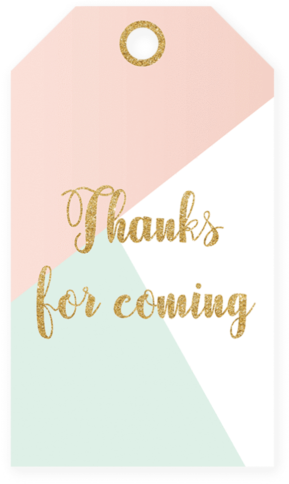 Baby Shower Thank You Tag Printable By Littlesizzle - Thank You Tag Png (819x1024)