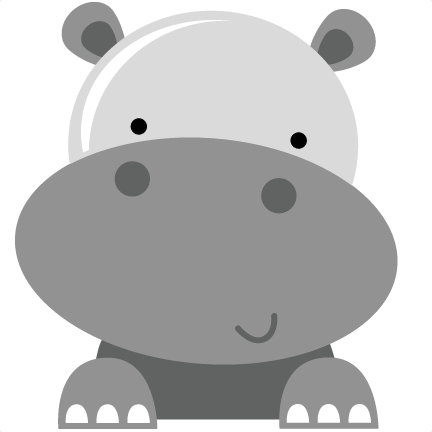 Hippo Svg - Cute Zoo Animal Clipart (432x432)