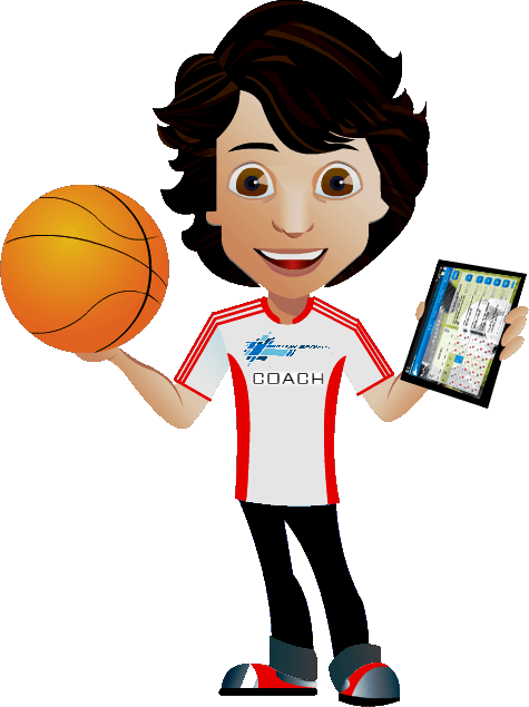 Sports Coach Clip Art - Basketball Moves (475x635)