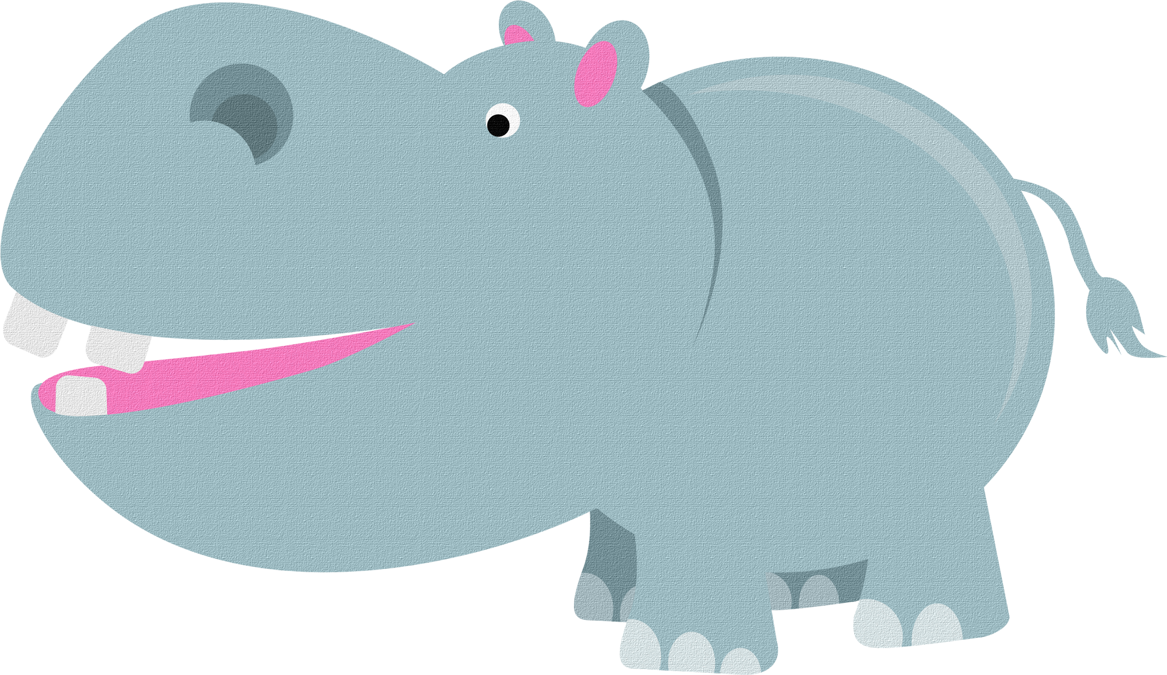 Hippopotamus Clipart Purple Hippo - Hippo Cartoon (2362x2362)