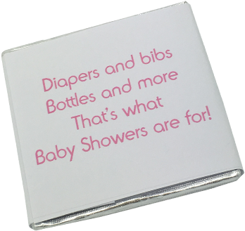 Pink Washing Line Personalised Chocolate Baby Shower - Paper (500x500)