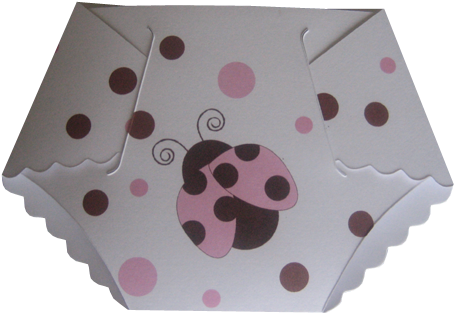 Cosas De Baby Shower Baby Shower Diaper Invitation - Ladybug Baby Shower Invitations (500x359)