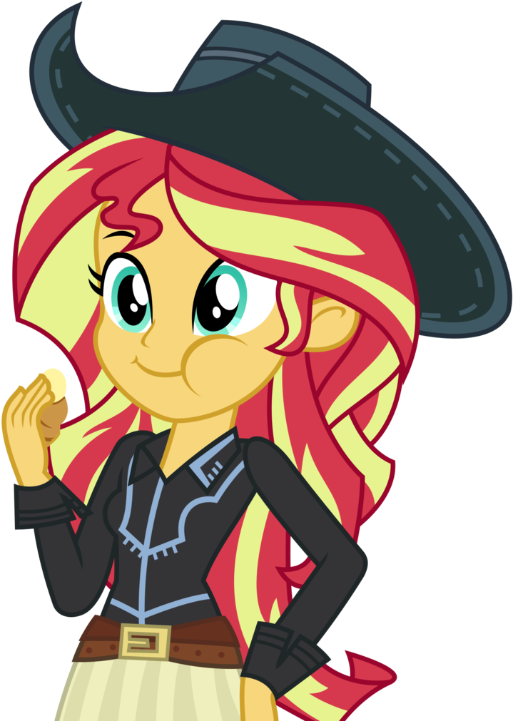 You Can Click Above To Reveal The Image Just This Once, - Sunset Shimmer Cowgirl (746x1024)