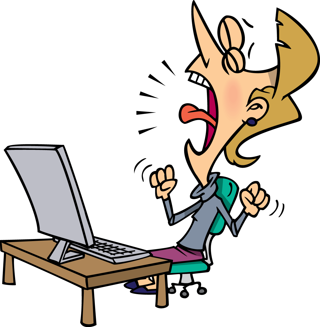 Frustrated Computer User Cartoon (1265x1294)