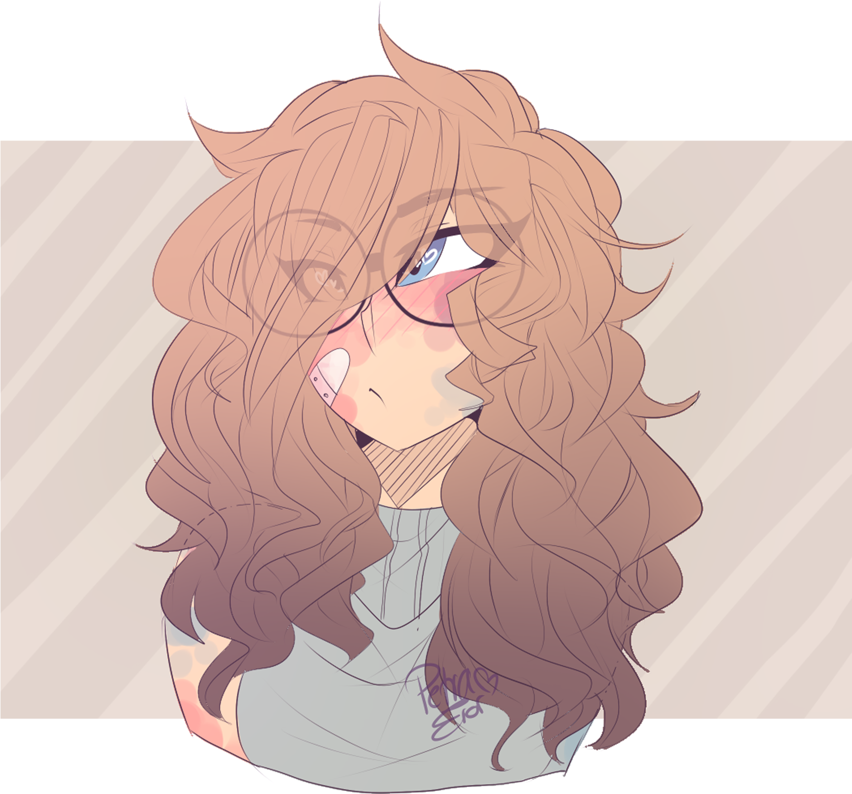 Suci With Her Hair Down By Drawing-heart - Cartoon (1900x2000)