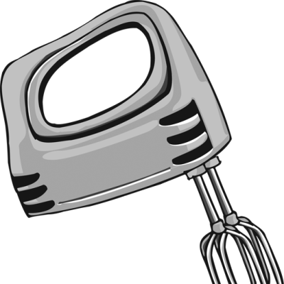 Electric Whisk Clipart - Electric Hand Mixer Clip Art (400x400)