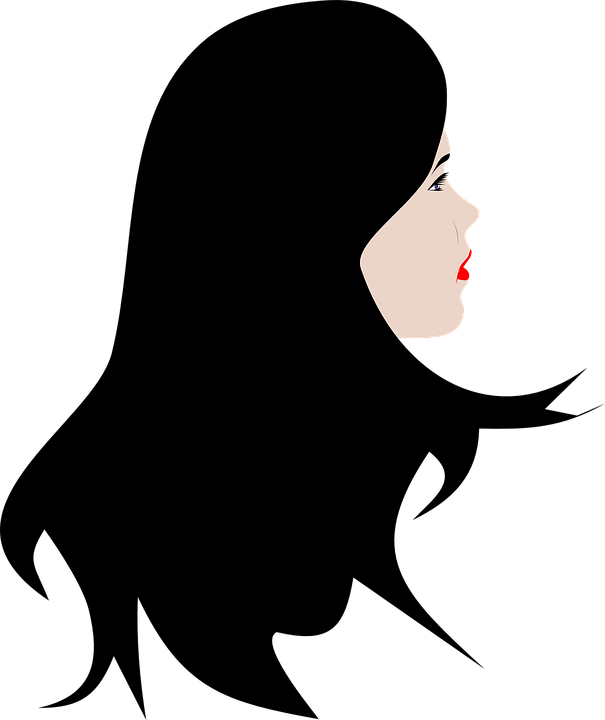 Back - Long Hair Clipart (650x773)
