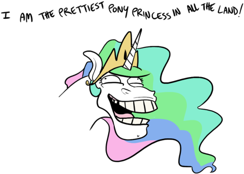 Getting Frustrated With My Inability To Draw A Celestia - Art (500x356)