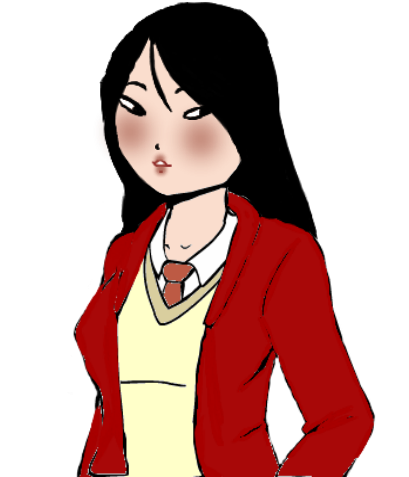 Meiying, A Shy Chinese Girl, She Lives In The Tea House - Cartoon (408x500)