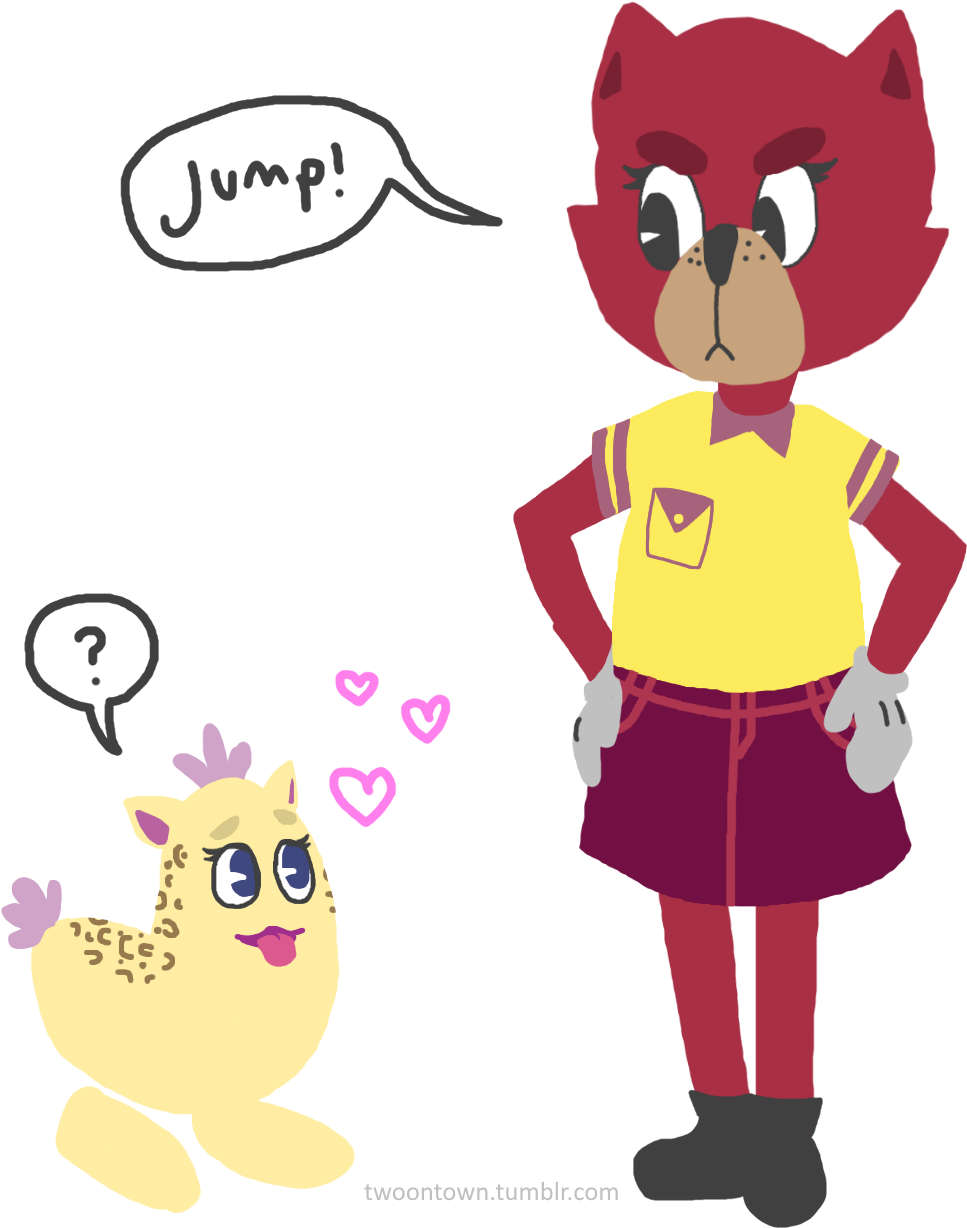 Rhubarb Sometimes Gets Frustrated While Teaching Her - Cartoon (1100x1400)