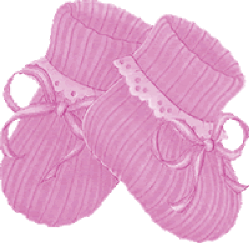Pink Baby Booties Clipart - Baby Booties Png Clipart (500x488)
