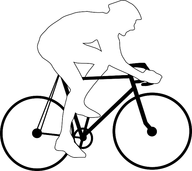 Free Pictures Racing Bicycle - Draw A Person Riding A Bike (640x569)