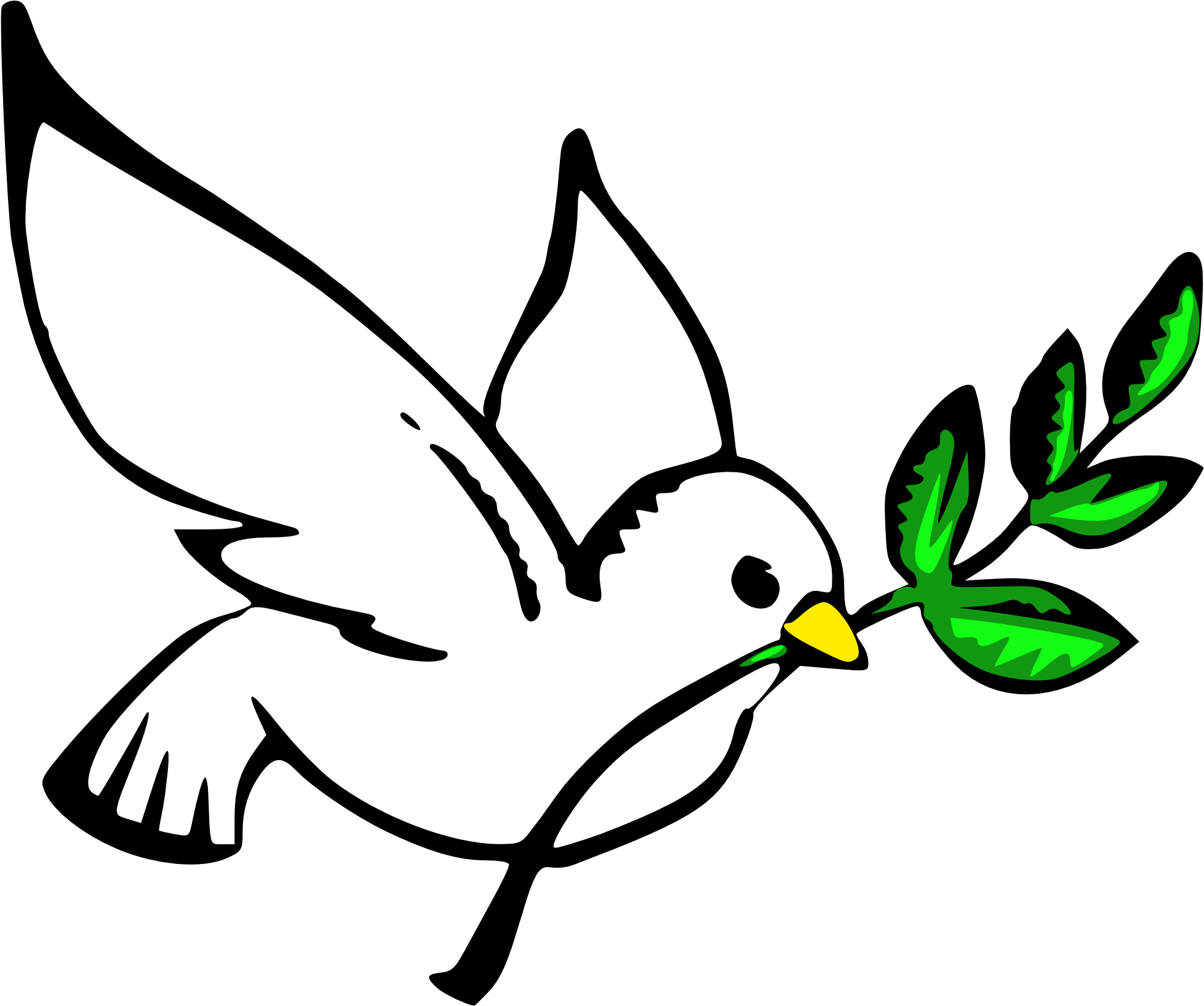 Dove Clipart - Peace Dove (1969x1641)