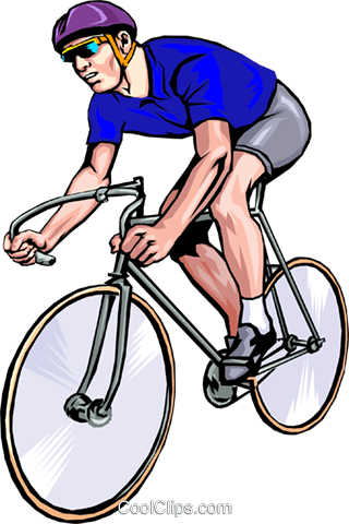Man Racing With Bicycle Royalty Free Vector Clip Art - Cyclist Clipart (320x480)