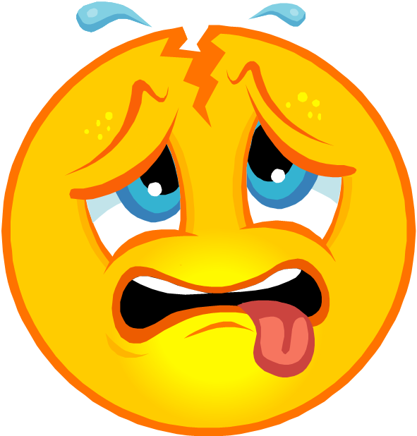 Smiley Face With Headache Clip Art Clipart - Frustrated Face Clip Art (591x618)