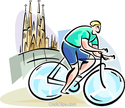 Bicycle Racing Royalty Free Vector Clip Art Illustration - Bicycle Racing Royalty Free Vector Clip Art Illustration (480x415)