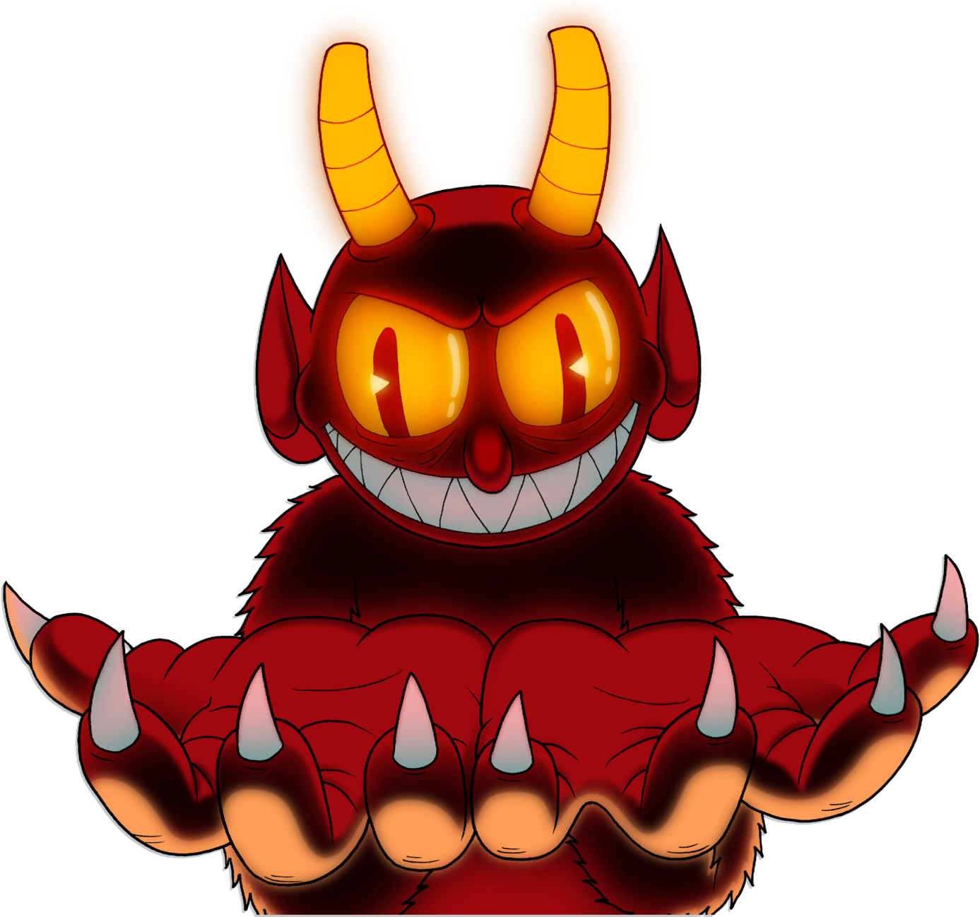 Demon Clipart Transparent Background - Devil Cuphead Png (1396x1303)