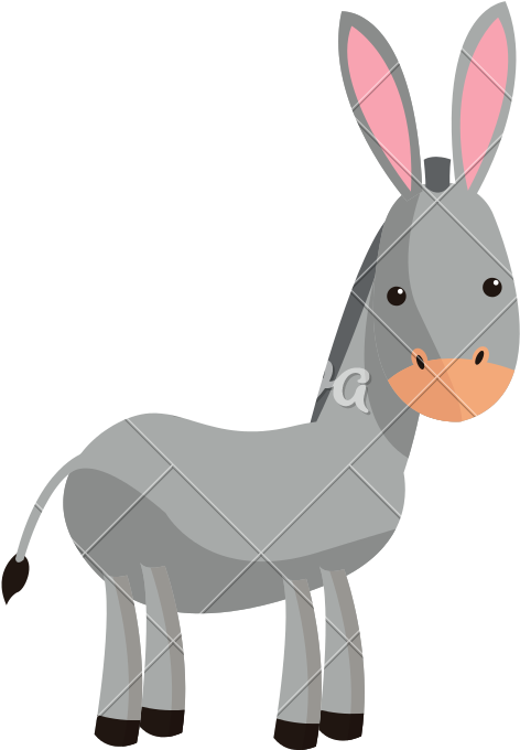 Cute Donkey Cute Cartoon Image - Icono Burro (800x800)