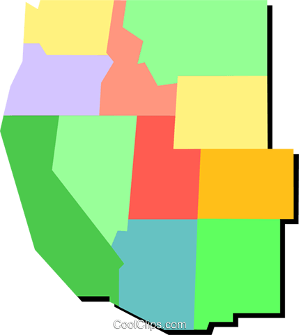 Western United States Royalty Free Vector Clip Art - Western United States Clipart (429x480)