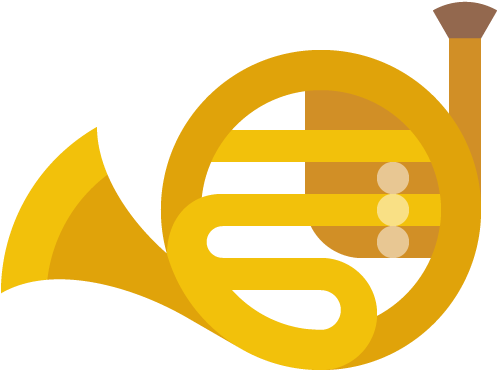 French, Horn, Musical, Instrument Icon - Portable Network Graphics (512x512)