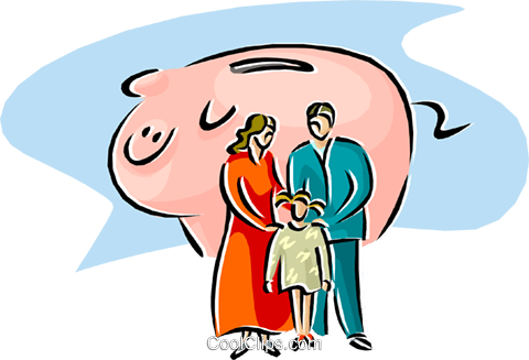 Family Finances Royalty Free Vector Clip Art Illustration - Parenting (480x327)