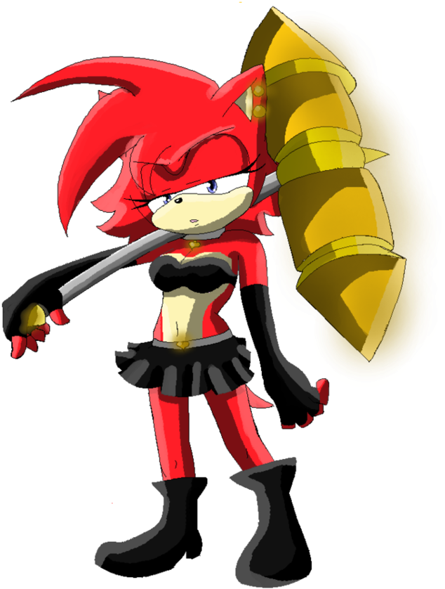 Elsie The Hedgehog By Daft Punk Girl2 On Deviantart - Red Girl Hedgehog (854x936)