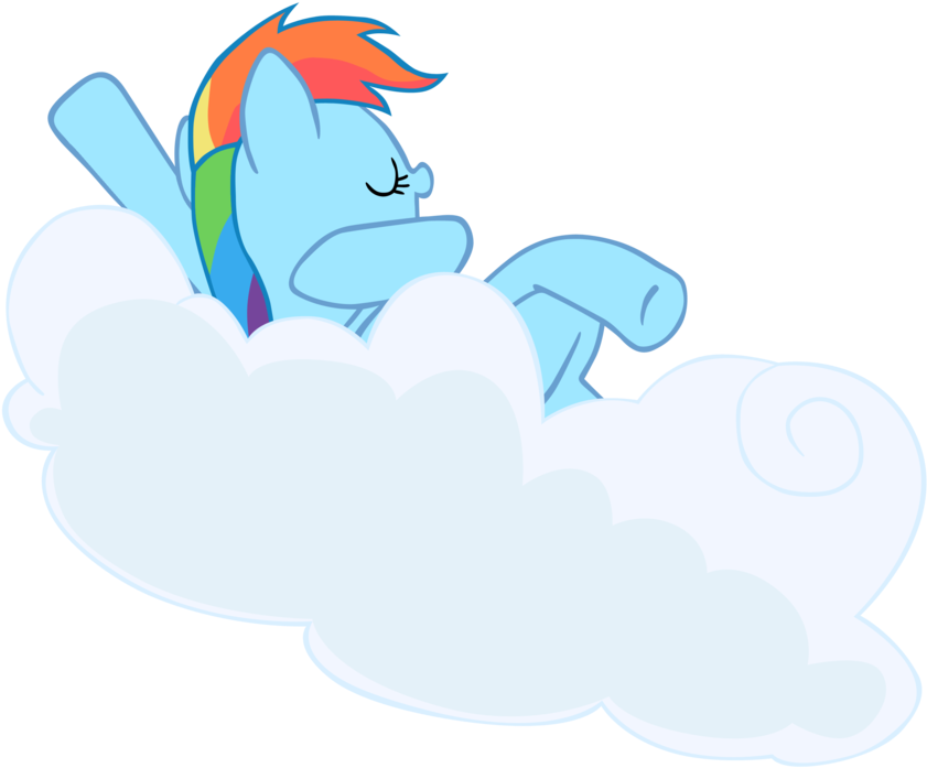 Rainbow Dash On Cloudlet - Rainbow Dash On Cloudlet (900x900)