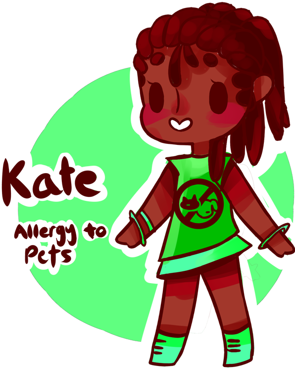 About My Allergy - Sneezing Red Nose Art (684x800)