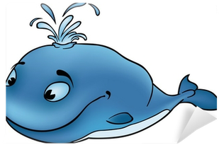 Big Fish Cartoon Illustration Wall Mural • Pixers® - Blue Whale Cartoon (400x400)