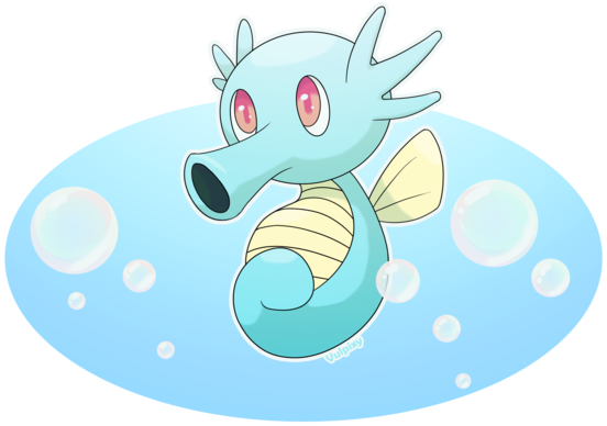 Horsea By Alolan-vulpixy - Cartoon (600x600)