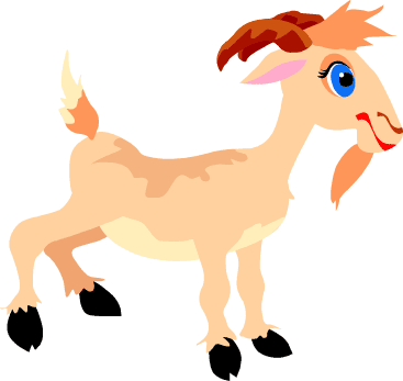 Cute Cartoon Baby Animals With Big Eyes Download - Goat Preschool (367x347)