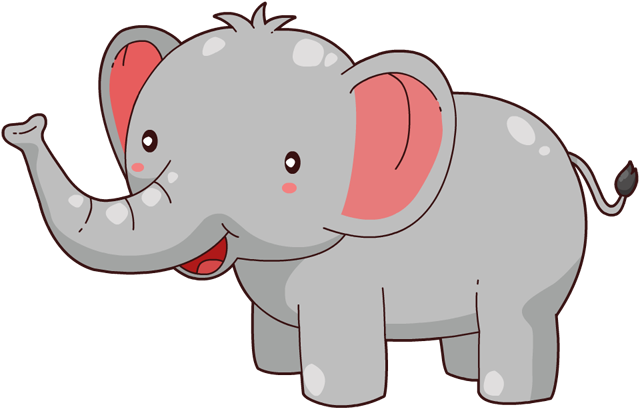 Elephant Svg File - Cute Elephant Cartoon Png (729x490)