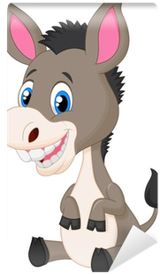 Cute Baby Donkey Cartoon (400x400)