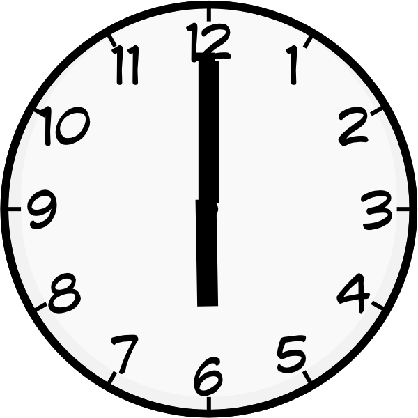 Clock Face Clip Art (600x600)