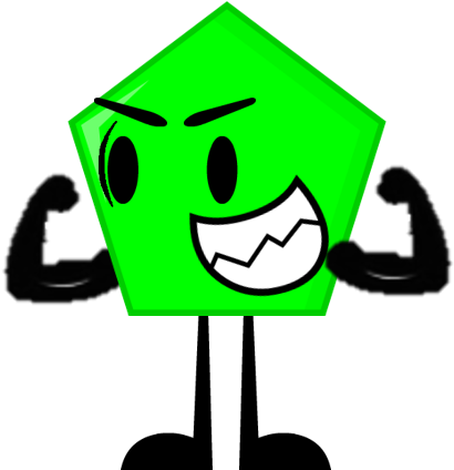 Green Pentagon - Inanimate Objects Green Pentagon (447x423)