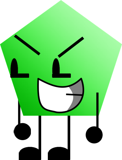 Green Pentagon - Inanimate Objects 3 Green Pentagon (403x531)