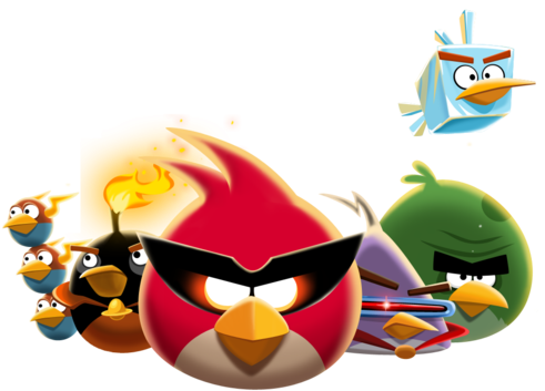 Angry Birds Wallpaper Called The Flock - Angry Birds Space - Strategy Guide (500x362)