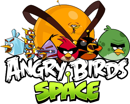 The Birds Where Originally Nameless At The Beginning, - Angry Birds Space Logo (432x350)
