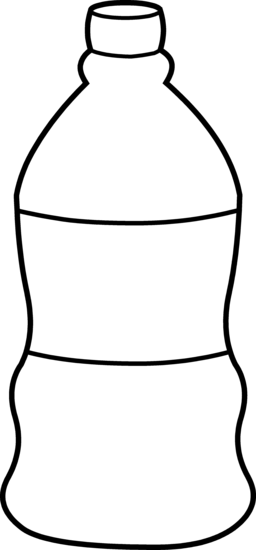 Plastic Bottles Clip Art - Template Of A Water Bottle (256x550)
