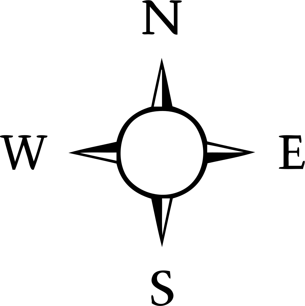 Compass Rose Simple English Wikipedia North Clip Art - North South East West (981x984)