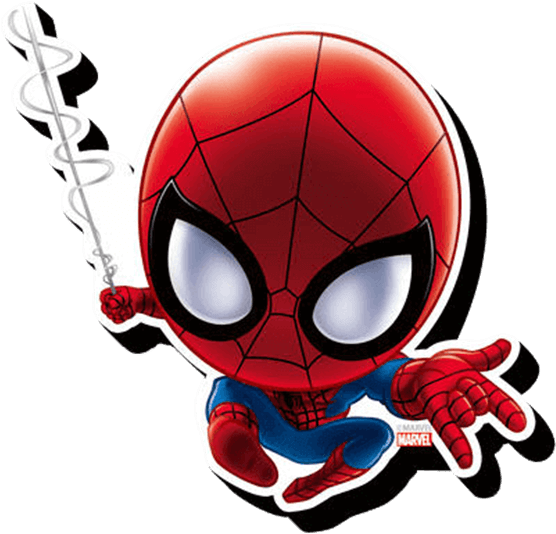Chibi Spider-man Magnet - Logo De Spiderman Homecoming (555x555)